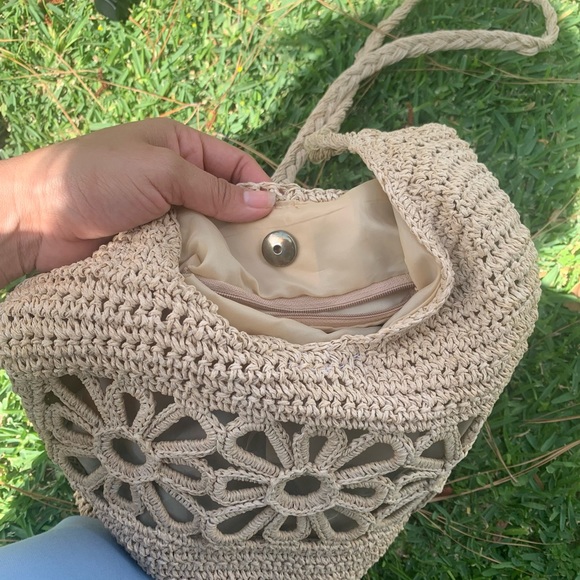 Vintage straw floral bag rare and trendy - Picture 5 of 10